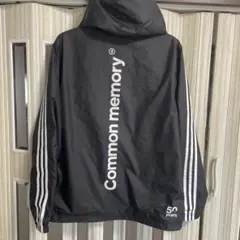 【50周年記念モデル】アディダス ナイロンパーカー 背面ロゴ ブラック