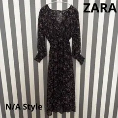 ZARA ロングワンピース　花柄