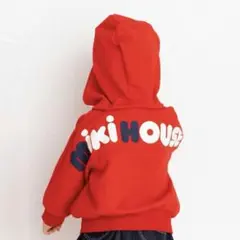 MIKI HOUSE ビッグロゴフード付きトレーナー