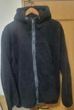 nano・universe フリースパーカー L　 黒