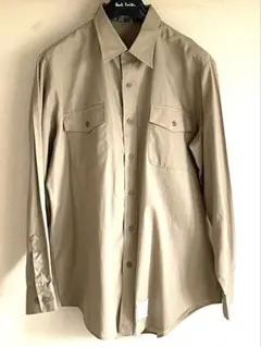 オーバーサイズ US NAVY カーキ　シャツ XL相当 ミリタリー　ゆったり