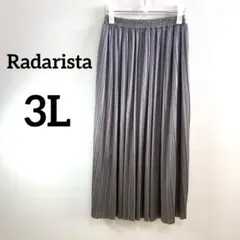 Radarista シルバープリーツスカート　3L 大きめサイズ