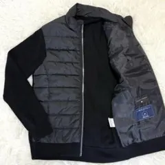 美品✨CAFE SOHO 中綿ニットブルゾン L ブラック LIMONTA