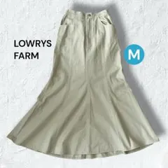 ローリーズファーム カツラギマーメイドスカート ベージュ M 綿100％ 美品