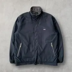 ジャンパー ブルゾン フルジップ 裏フリース 防風 防寒 スポーツ ネイビー M