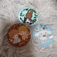 刺繍デザイン缶バッジ セット