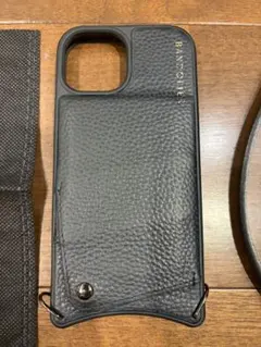 BANDOLIER ブラック iPhoneケース ストラップ付き【写真複数有り】