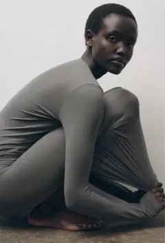 ZARA ポリアミド　ワンピース　シースルー