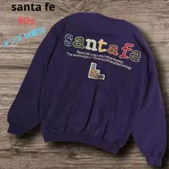 90s santafeサンタフェ 紫色 トレーナー M ヴィンテージ 全刺繍