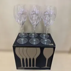 新品ベルエポックグラス セット 6脚セット 花柄シャンパングラス