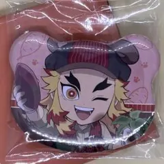 【鬼滅の刃】　煉獄杏寿郎　くま缶バッジ　実りの秋まつり