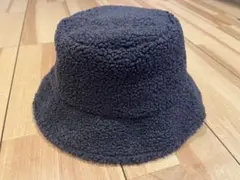 UNIQLO ブラック　ボア バケットハット ONE SIZE