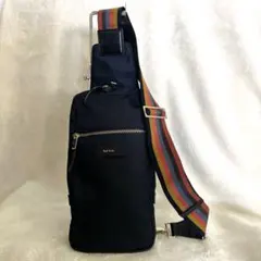 Paul Smith ポールスミス ボディバッグ マルチストライプ ネイビー