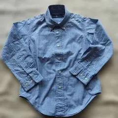 Ralph Lauren ラルフローレン 長袖チェックシャツ 100ブルー