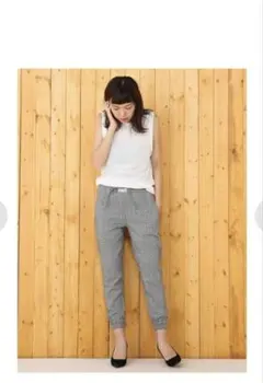 チェックライトプロポーションパンツ