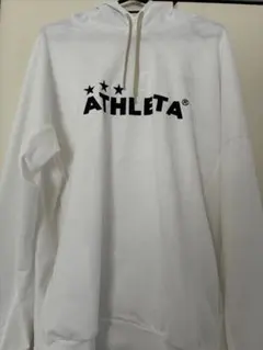 ATHLETA ホワイト フード付きパーカーLサイズのサムネイル
