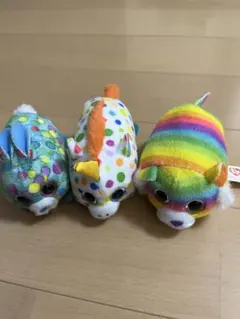 未使用＊ハッピーセットty カラフル柄ミニぬいぐるみ2つセット - メルカリ
