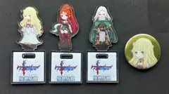 FF外伝聖剣伝説　アクリルぷちスタンド　3点＋30周年缶バッジ1点