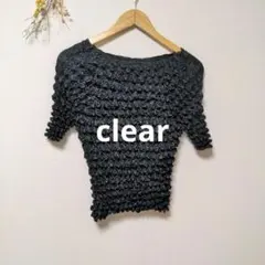 clear クリア ポップコーン 半袖 トップス ブラック カワイイのサムネイル