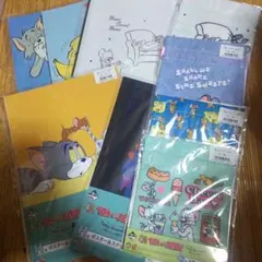 トムとジェリー ポスター&ステッカーと巾着ポーチ&フィギュアチャームセット