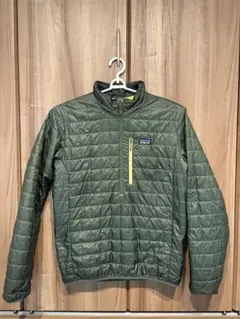 Patagonia グリーン ナイロンジャケット USA製 88年 patagonia Shelled Synchilla Jacket 緑ピンク L 80s