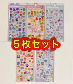 ボンボン ドロップ シール 5枚セット ぷくぷく　立体　シール　海外