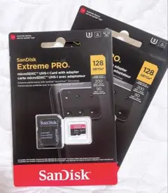 SanDisk Extreme PRO 128GB microSDカード 2個