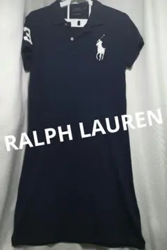 RALPH LAUREN　ビックポニーポロシャツワンピ　ネイビー