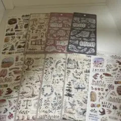 自然モチーフ ステッカーセット 3シート以上