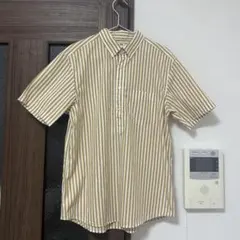 【美品】Mサイズ　ブロード　ストライプ　プルオーバーシャツ （ユニクロ）