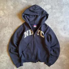 Champion スウェットジップパーカー ネイビー S カレッジ フーディー