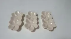 白 花モチーフ 箸置き 3個セット 陶器 シンプル