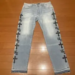 a'gem/9 クロスパッチ デニム スキニー