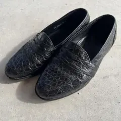 上質/本革】イタリア製 HAND MADE メッシュローファー7Wブラック 