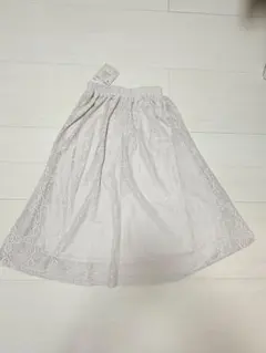 レース ホワイト ロングスカート Mサイズ