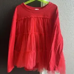 LOWRYSFARM レッド ふわふわロングT【クリスマスに！！】