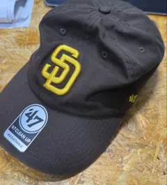 47 CLEAN UP SDロゴ サンディエゴパドレス　ブラウンキャップ