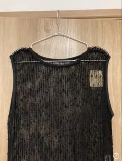 あみあみ　ロングベスト　ジレ