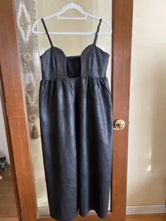 しまむら　キャミソールワンピース　ブラック　ロングワンピース　Lサイズ