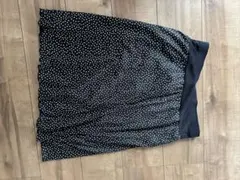 ドット　リバーシブル　フレア&プリーツスカート