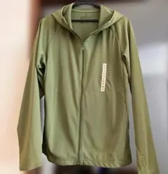 新品タグ付★無印良品 UVカット乾きやすいジップパーカー M カーキグリーンのサムネイル