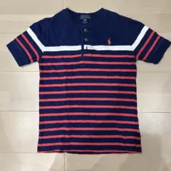 ポロラルフローレン ボーダー ヘンリーネック 半袖Tシャツ キッズ 140cmのサムネイル