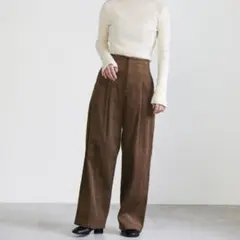 【週末セール】 select MOCA ハイウエストコーデュロイタックパンツ