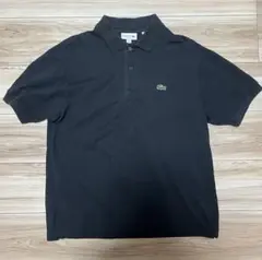 LACOSTE フランス規格 フレラコ ポロシャツ フェードブラック 墨黒