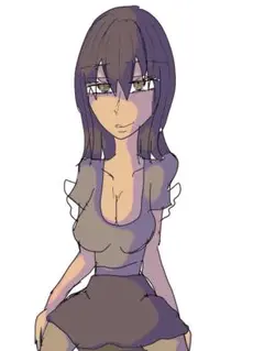 アニメスタイルイラスト 紫系