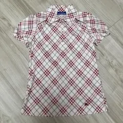 バーバリーブルーレーベル　半袖カットソー ポロシャツ　ノバチェック　38