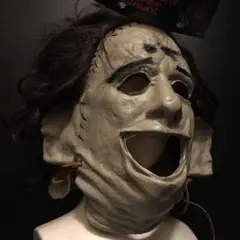 【新品未使用】悪魔のいけにえ マスク 仮面 被り物 ヘッド レザーフェイス レザーフェイス ラバー マスク 悪魔のいけにえ LEATHERFACE 正規