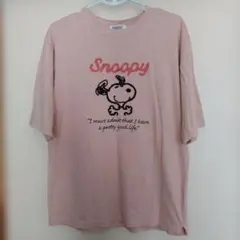 スヌーピー　PEANUS　刺繍Tシャツ メンズM