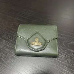 グリーン 三つ折り財布 レザーVivienne Westwood