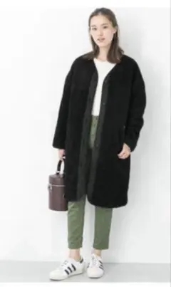 アルファインダストリーズ　ボアライナー キルティング リバーシブルコート　黒